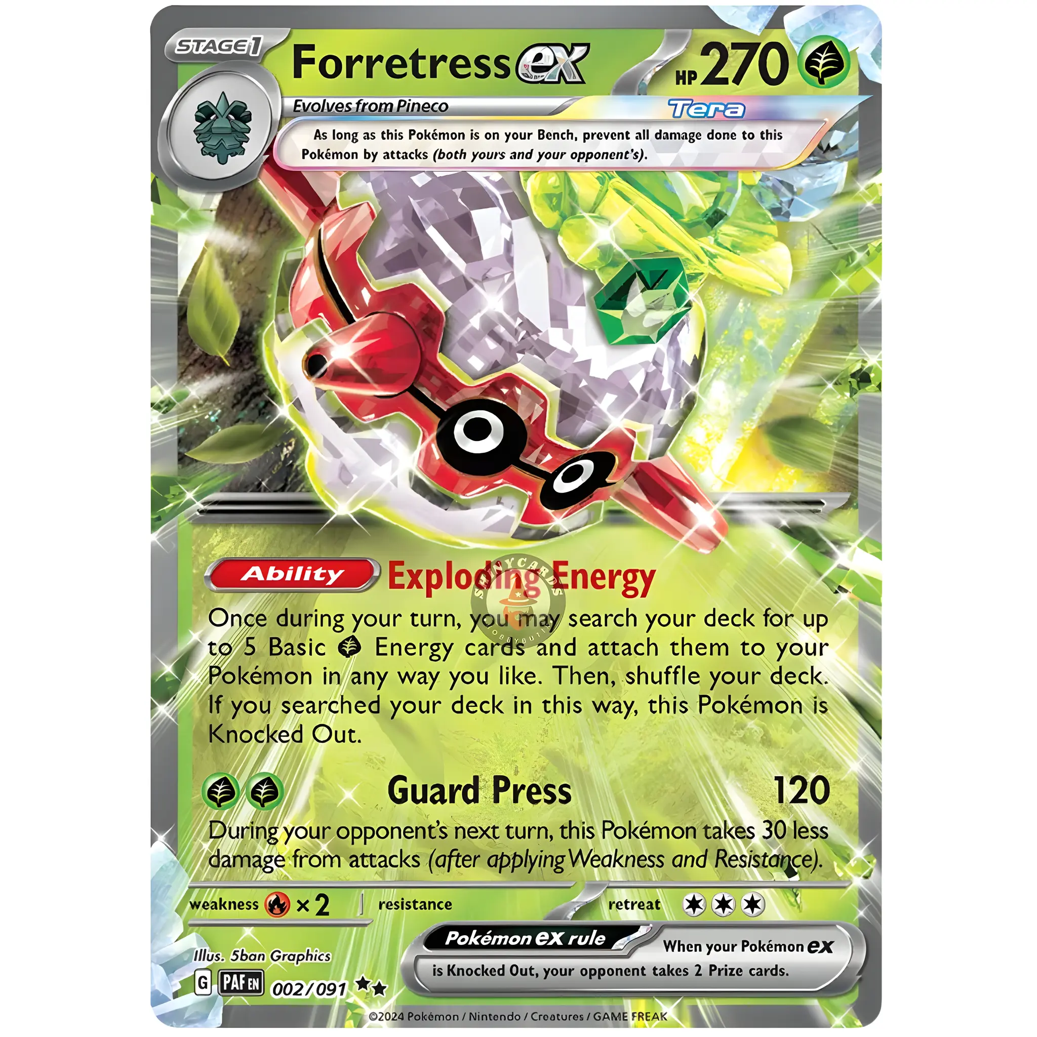 Forretress ex – 002/091 – Pokémon Scarlet & Violet: Paldean Fates
