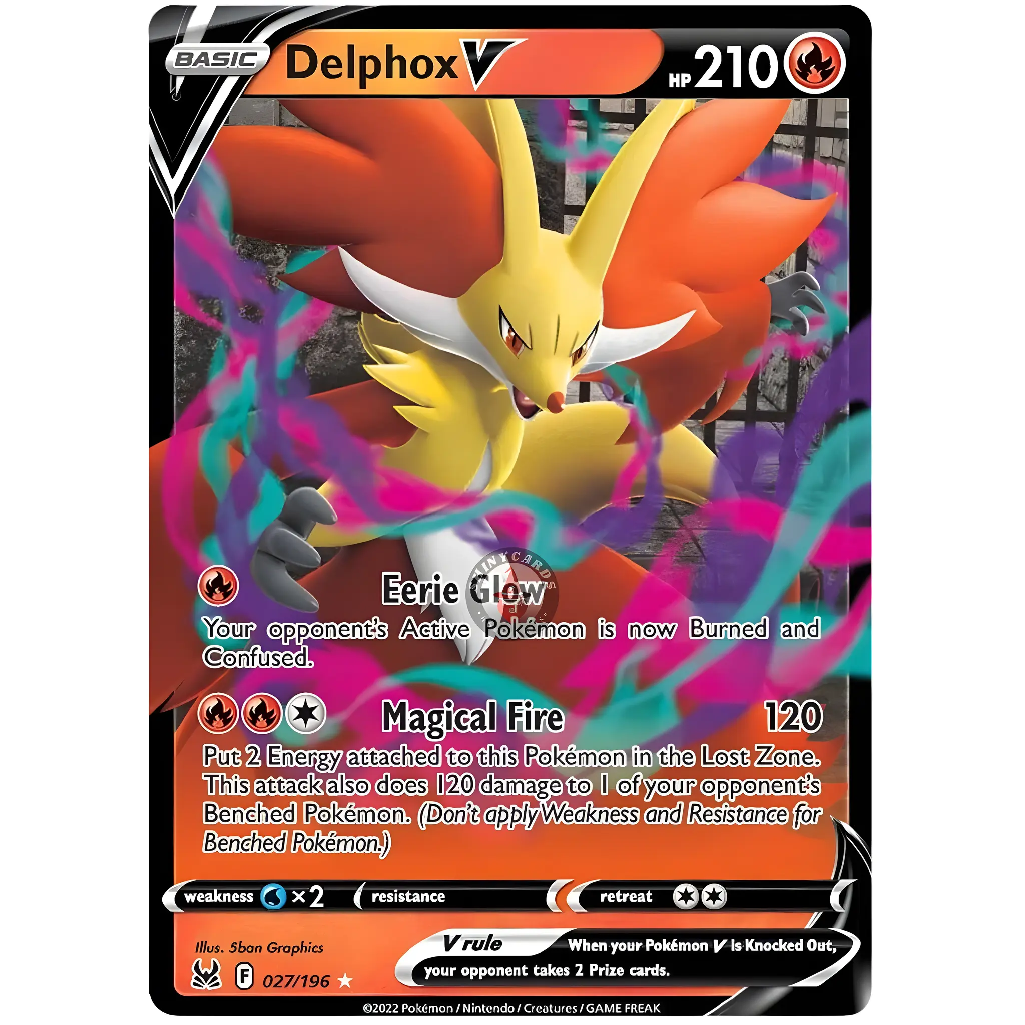 Delphox V – 027/196 – Pokémon Sword & Shield: Lost Origin
