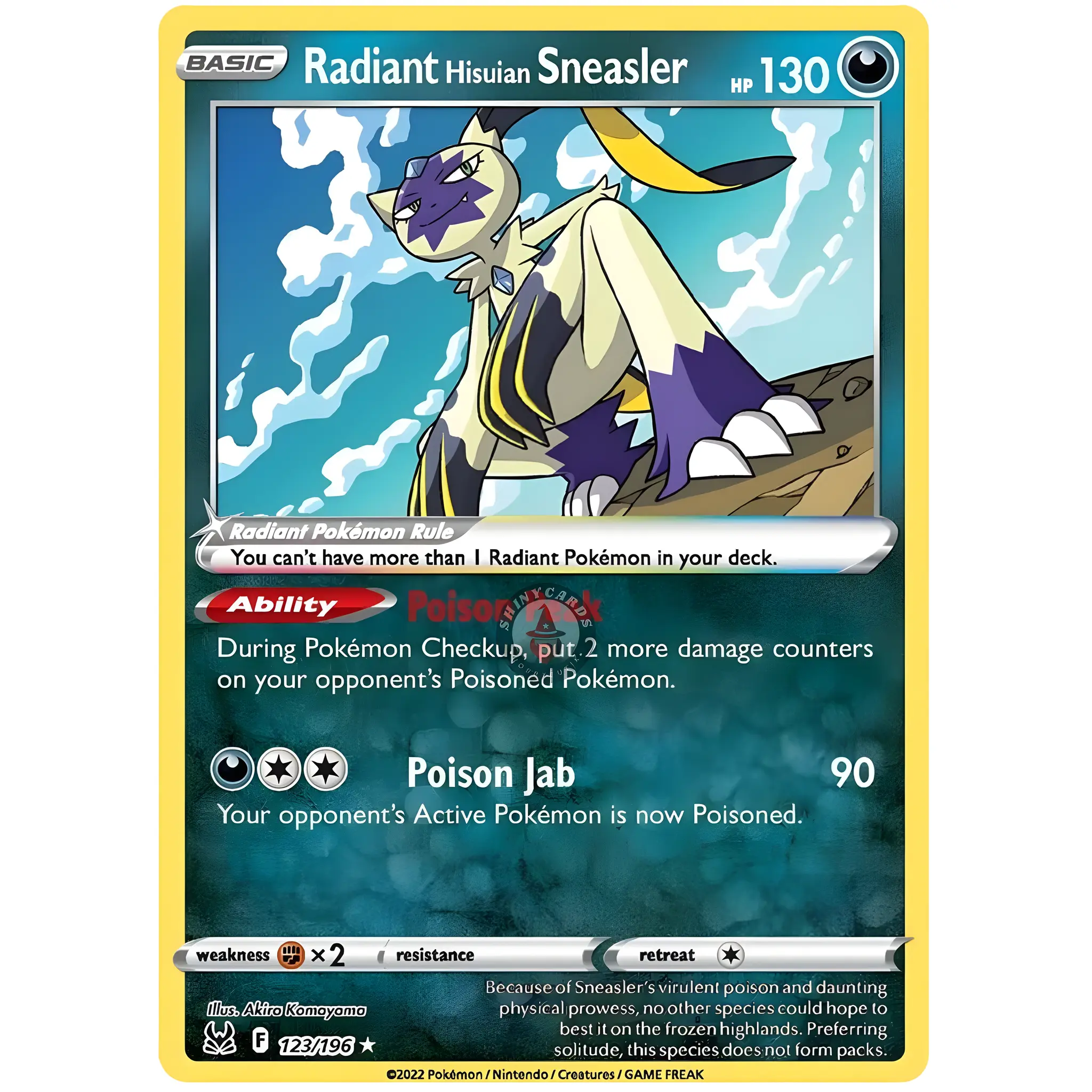 Radiant Hisuian Sneasler – 123/196 – Pokémon Sword & Shield: Lost Origin