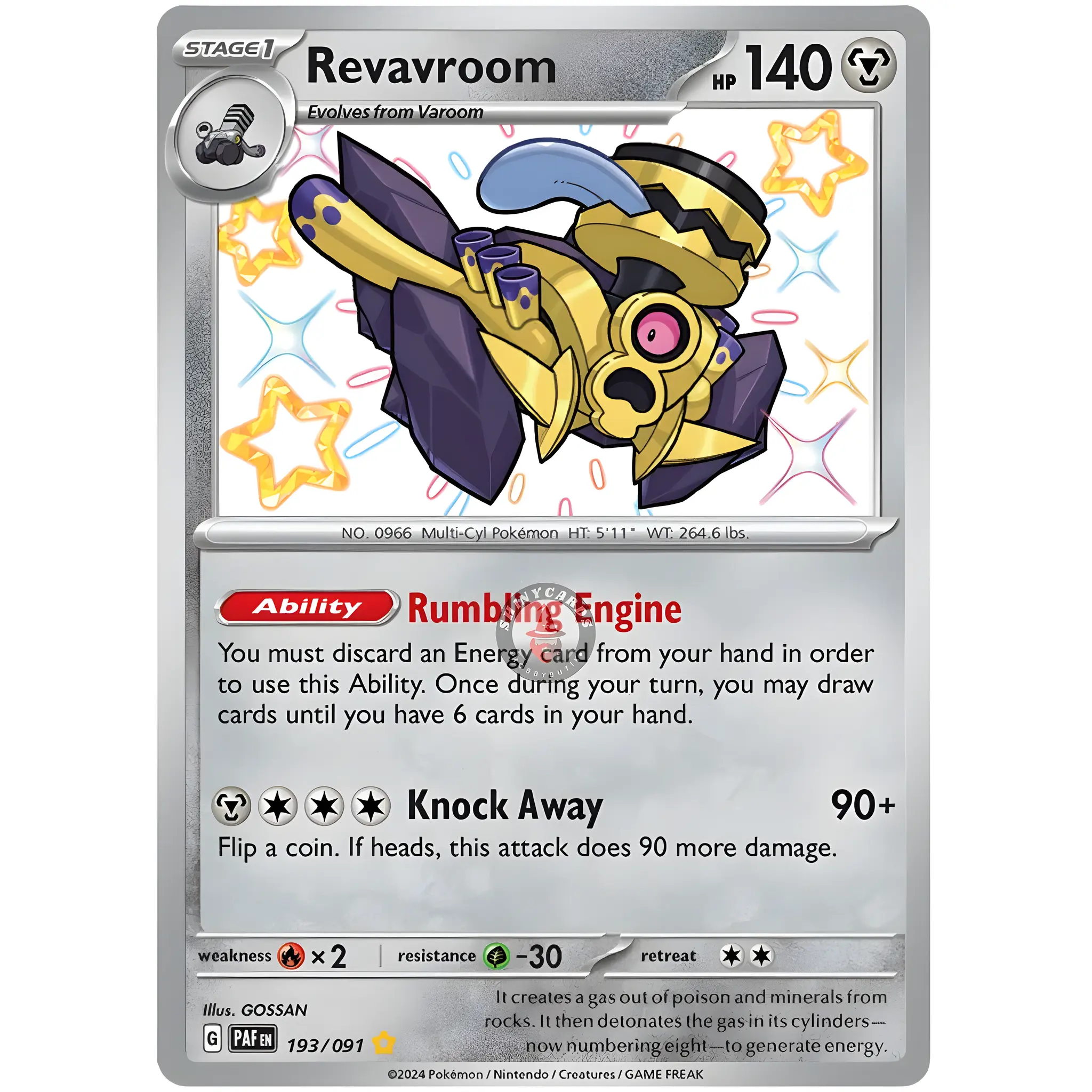 Revavroom – 193/091 – Pokémon Scarlet & Violet: Paldean Fates