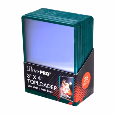 Ultra Pro Toploader 3x4 Green Boarder (25 st)