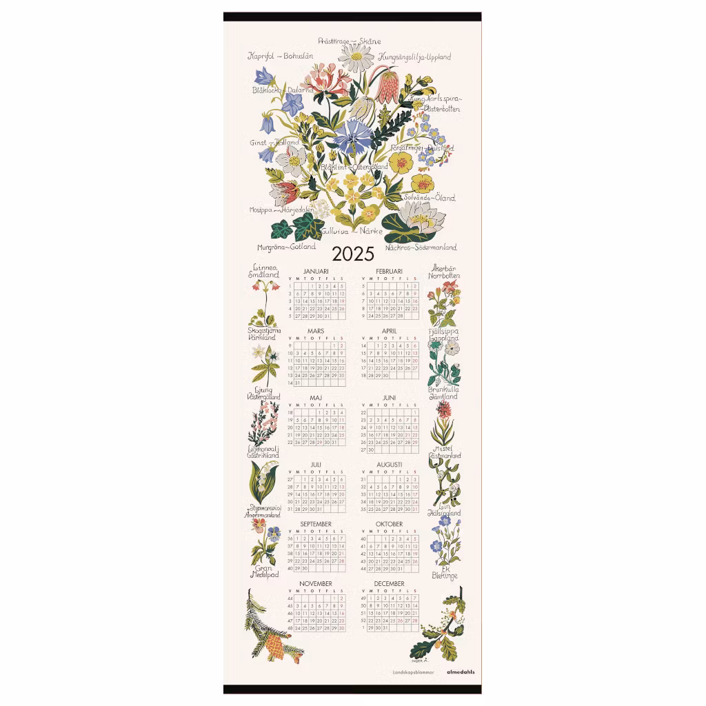 Landskapsblommor, kalender 2025