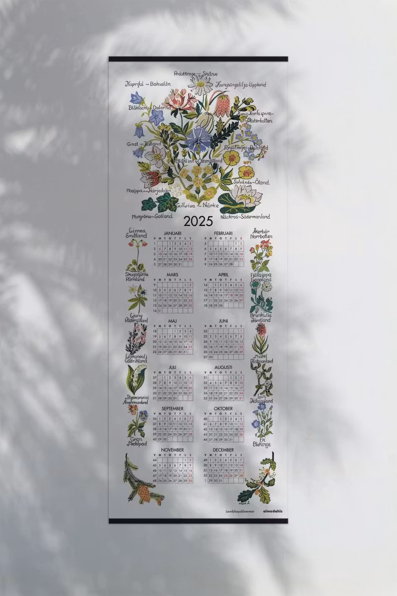 Landskapsblommor, kalender 2025