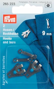 Byx- & kjolhakar 9 mm 2 st