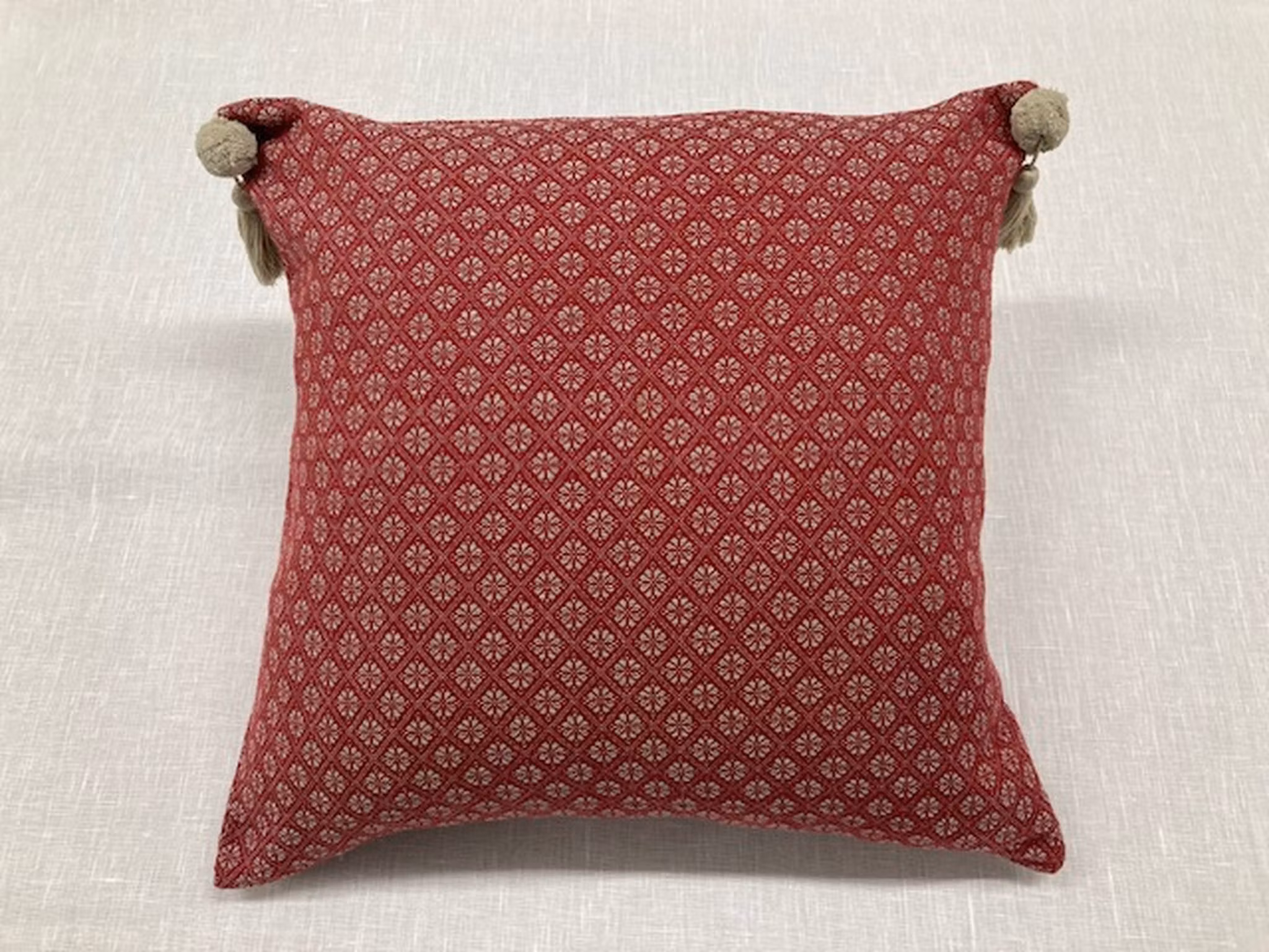 Trine kuddfodral lin/röd