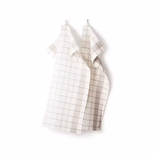 Handduk Köksruta Natur