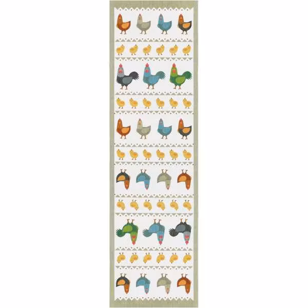 Hönsfamilj löpare 35x80