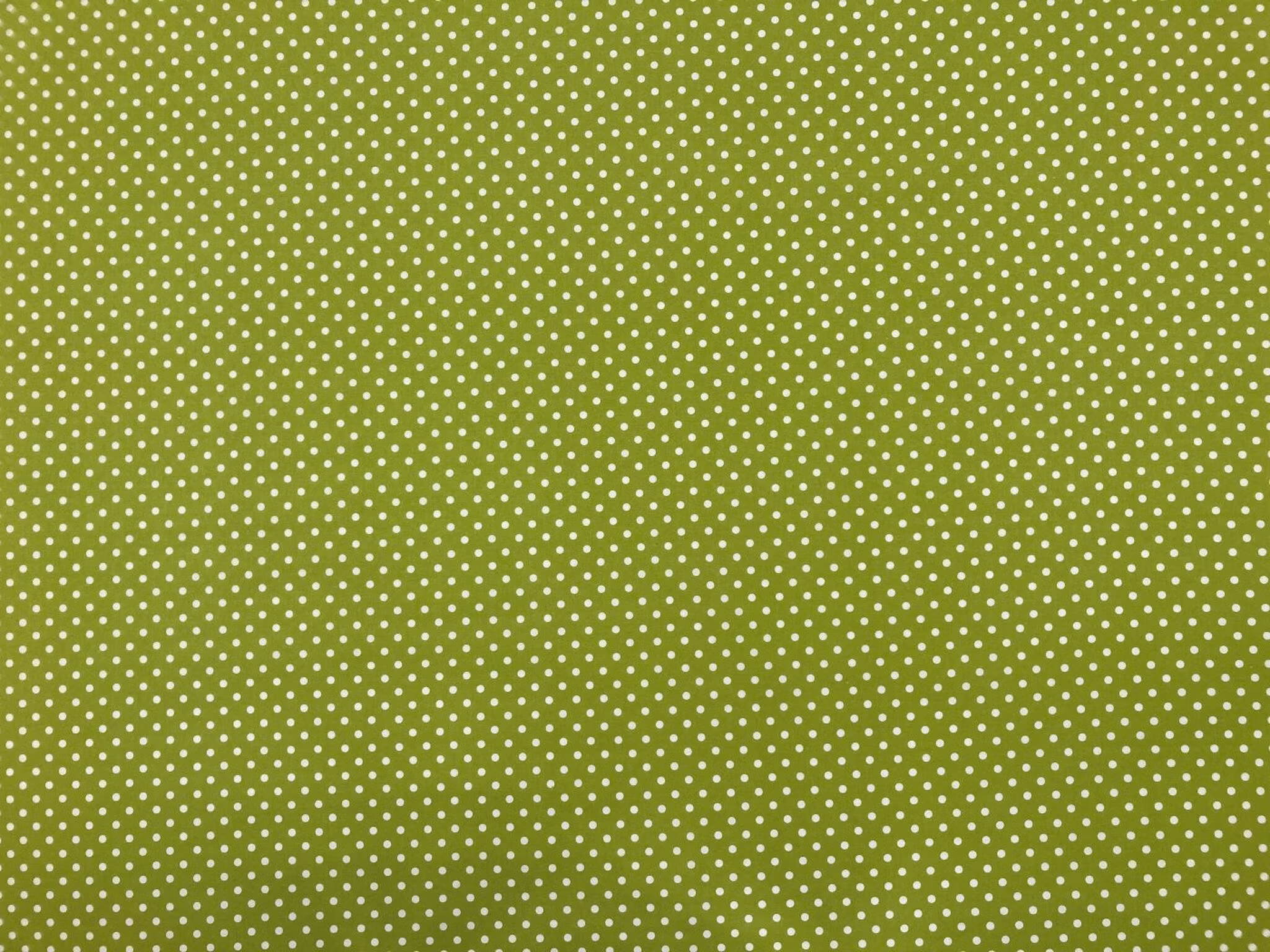 Prickar Grön - prickigt bomullstyg