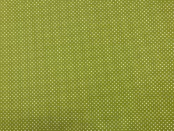 Prickar Grön - prickigt bomullstyg