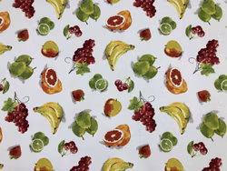Glam - fruktmönstrat tyg för kök och inredning
