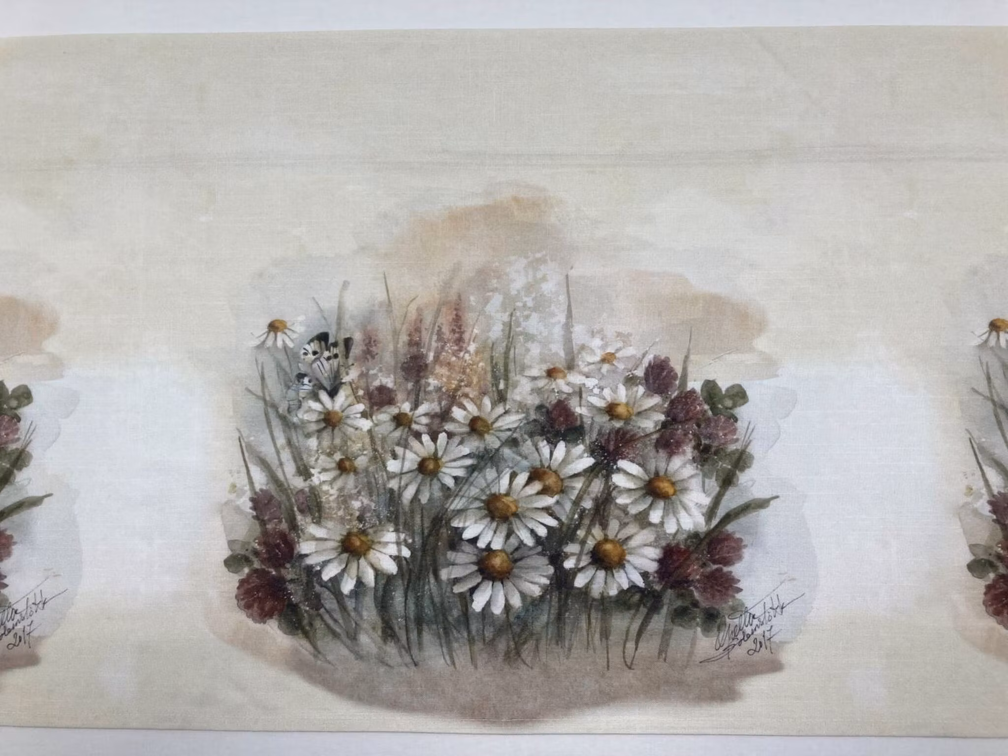 Daisy - gardinkappa med prästkragar