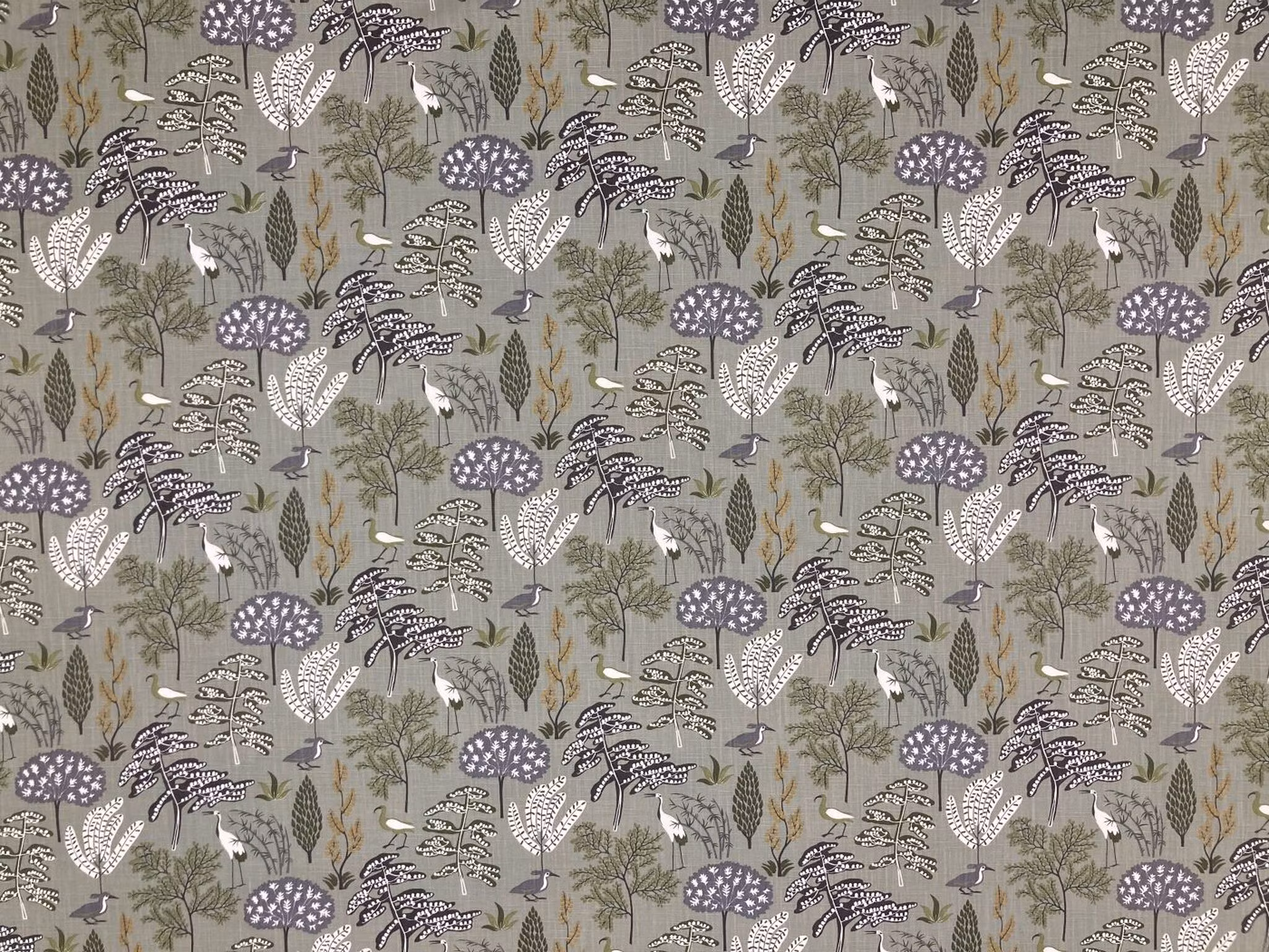 Flora Grön – bomullstyg med nordisk design