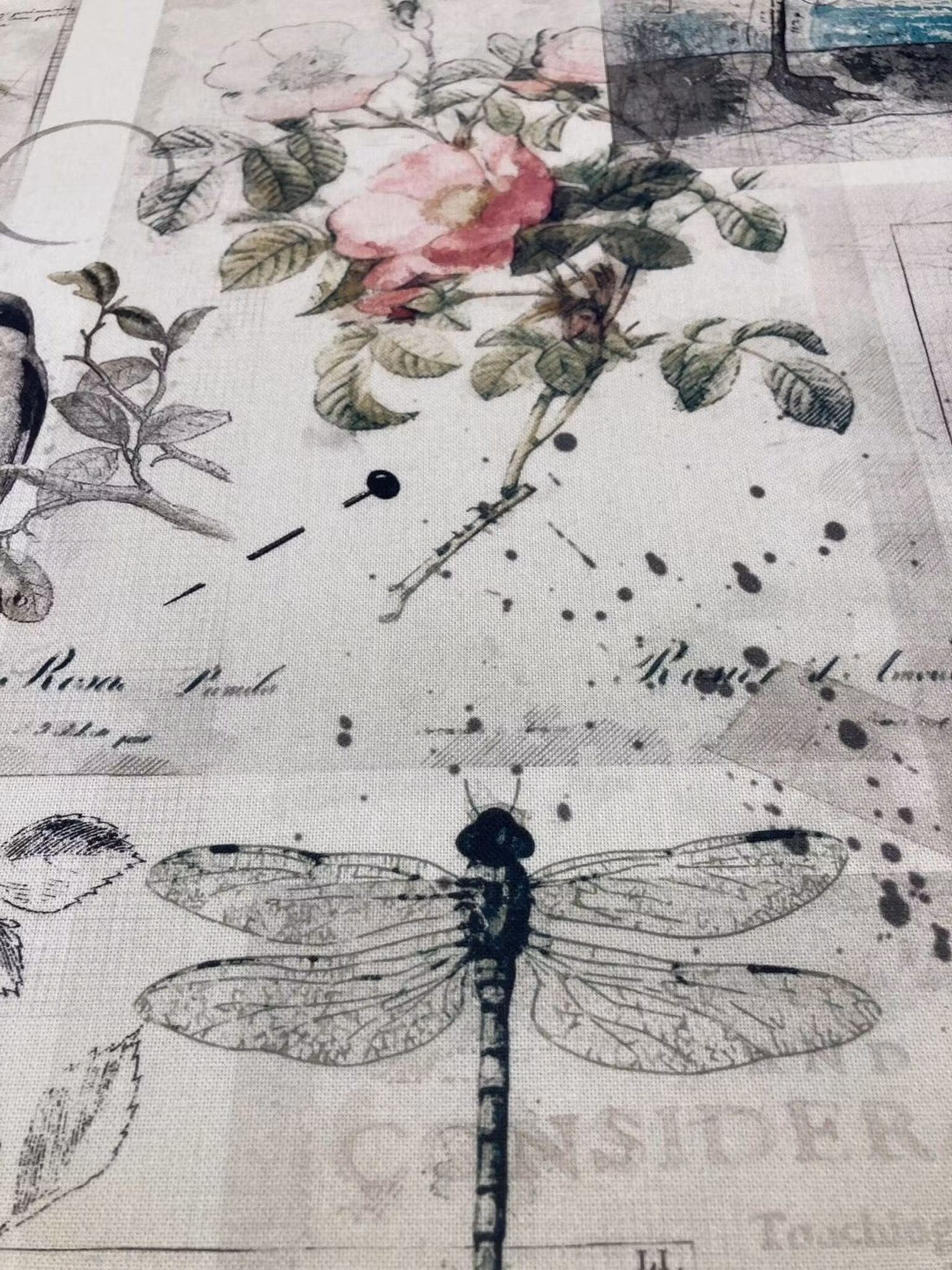 Närbild av Lilium med trollslända och akvarellinspirerade detaljer.