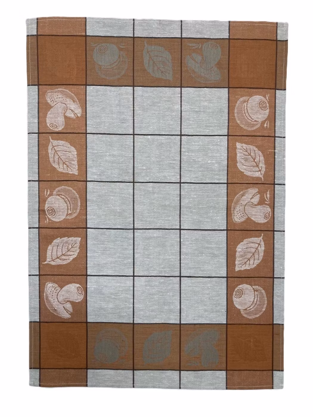 Kökshandduk Svamp brun – jacquardvävd 49 × 70 cm