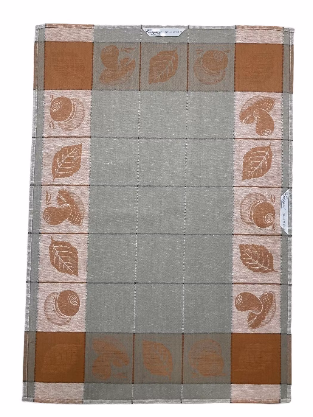 Kökshandduk Svamp brun – jacquardvävd 49 × 70 cm