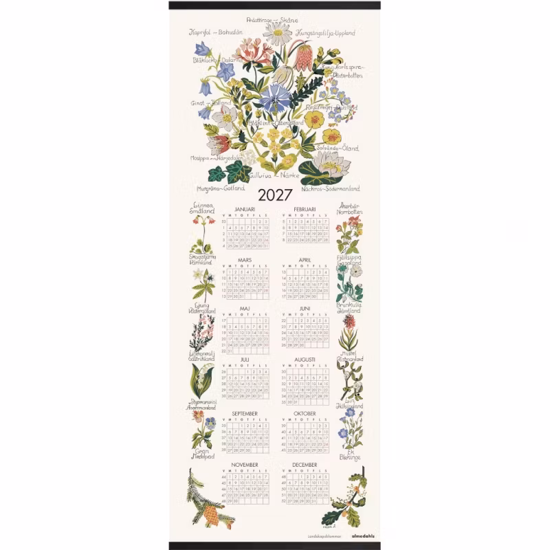 Landskapsblommor, kalender 2027