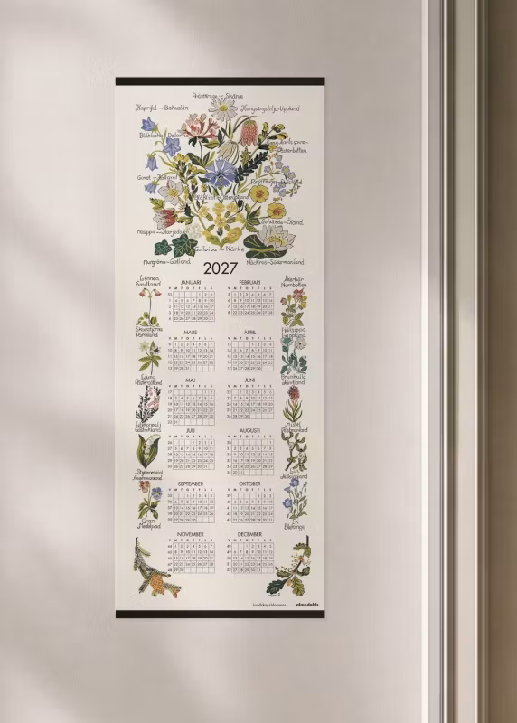 Landskapsblommor, kalender 2027