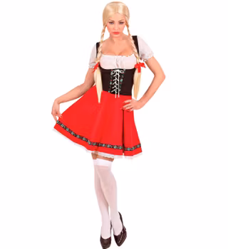 Oktoberfestklänning - Bavarian girl - röd