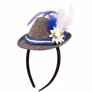 Oktoberfesthatt på diadem blå
