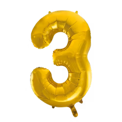 Sifferballonger, 86 cm, guld 3