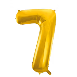 Sifferballonger, 86 cm, guld 7