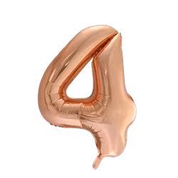 Sifferballonger, 86 cm, rose/guld - 4