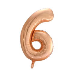 Sifferballonger, 86 cm, rose/guld - 6