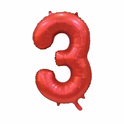 Sifferballonger, 86 cm, satin röd - 3