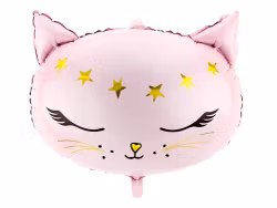 Folieballong - Katt-rosa