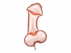 Folieballong - Penis Roséguld