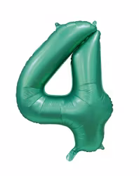 Sifferballonger, 86 cm, satin grön - 4