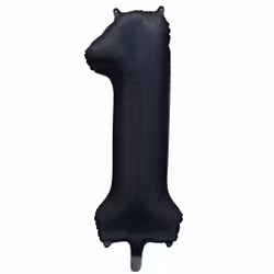 Sifferballonger, 86 cm, satin svart - 1