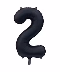Sifferballonger, 86 cm, satin svart - 2