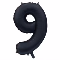 Sifferballonger, 86 cm, satin svart - 9