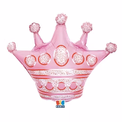 Folieballong - Rosa krona