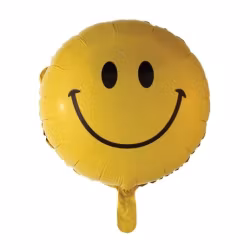 Folieballong -Gul smiley