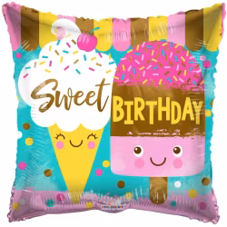 Folieballong - Sweet birthday