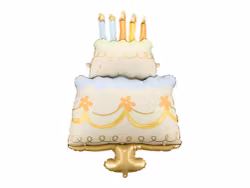 Folieballong - Födelsedagstårta