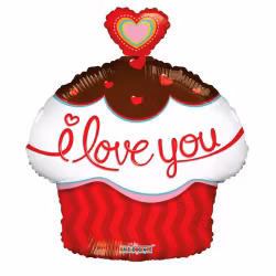 Folieballong - I love you Cupcake