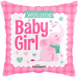 Folieballong - Welcome baby girl