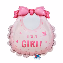 Folieballong - Rosa haklapp med text