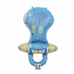 Folieballong - Blå napp