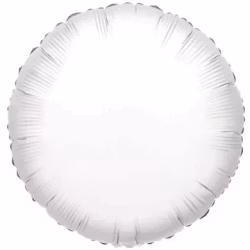 Folieballong - Rund vit