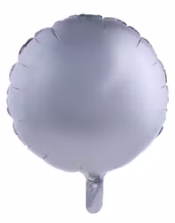 Folieballong - Rund silver Krom
