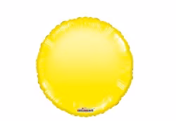 Folieballong - Rund Gul