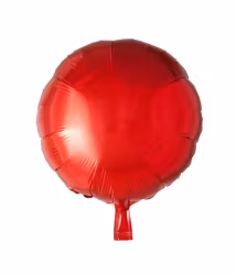 Folieballong - Rund Röd