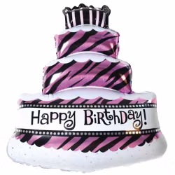 Folieballong - Födelsedagstårta