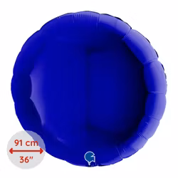 Folieballong - Rund Mörkblå XL