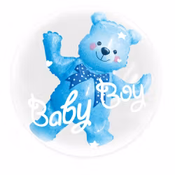 Folieballong - Baby boy nalle