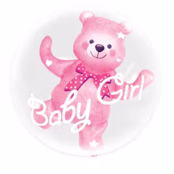 Folieballong - Baby girl nalle